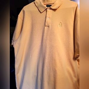 Men's IZOD Golf Polo Shirt Size XL Yellow Casual Wear Fold Down Collar